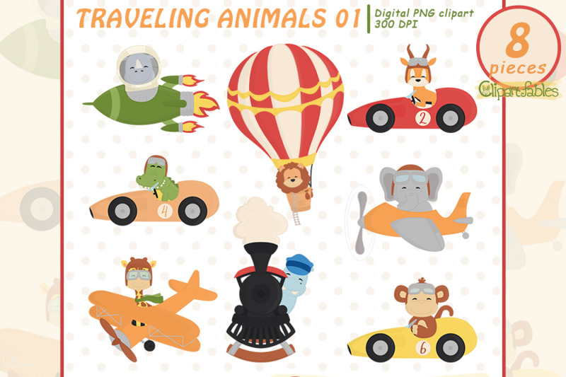 cute-traveling-animals-baby-animals-clipart