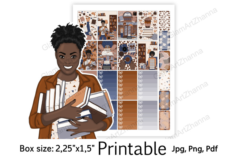 african-american-books-and-coffee-stickers-2-25-quot-x1-5-quot