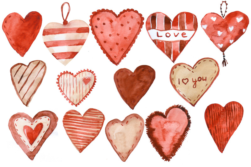 red-hearts-watercolor-clipart-watercolor-shapes-valentines