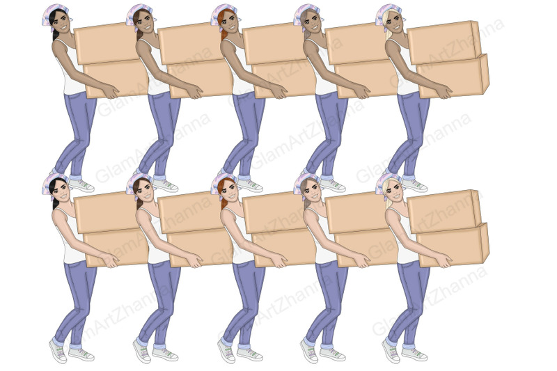 moving-girls-clipart