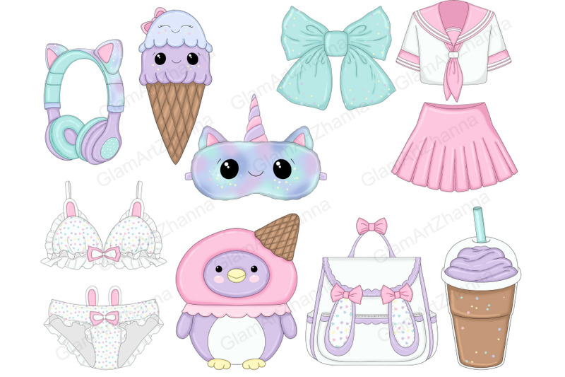 kawaii-clipart-bundle-sweet-digital-stickers