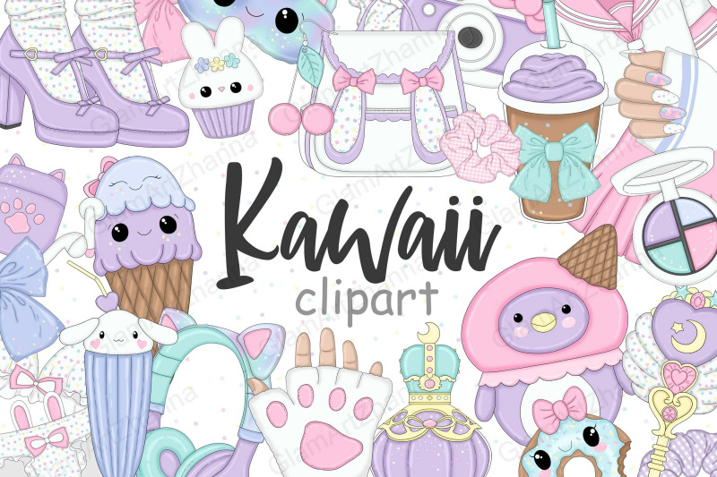 kawaii-clipart-bundle-sweet-digital-stickers