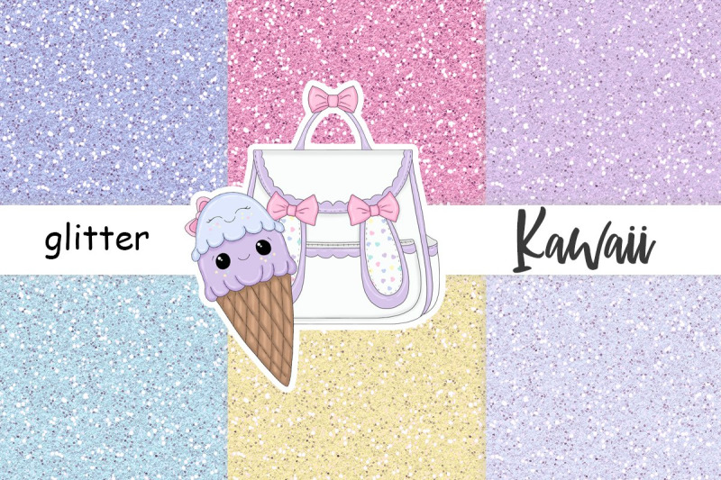 kawaii-glitter-pastel-paper-textures