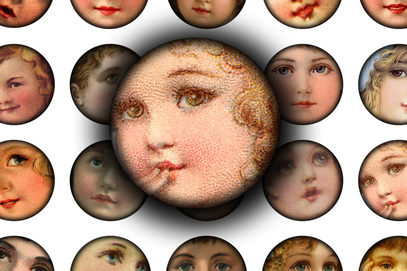 digital-collage-sheet-vintage-kids-faces