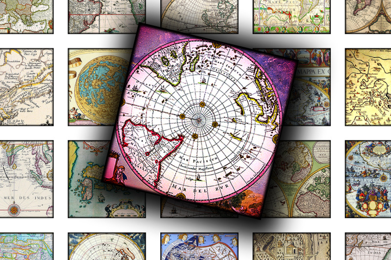 digital-collage-sheet-antique-maps