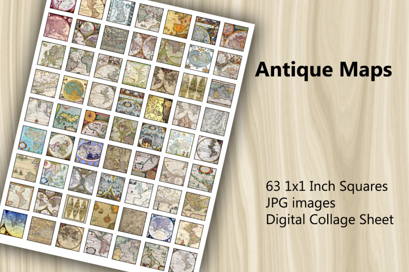 digital-collage-sheet-antique-maps