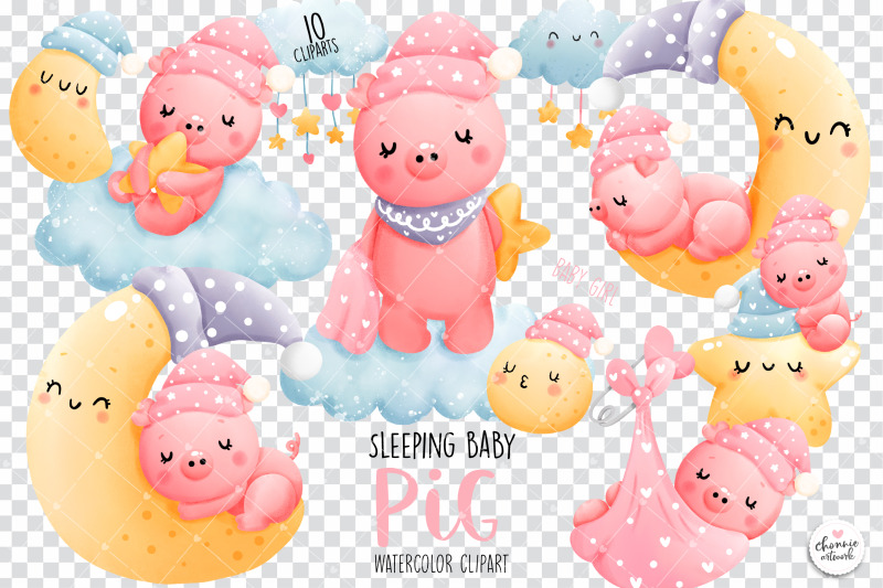 sleeping-baby-pig-clipart-baby-girl-clipart-baby-girl-pig-clipart-p