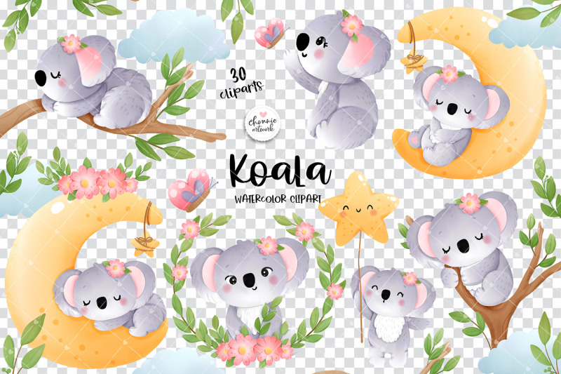 baby-koala-clipart-watercolor-little-animals-clipart-baby-shower-cli