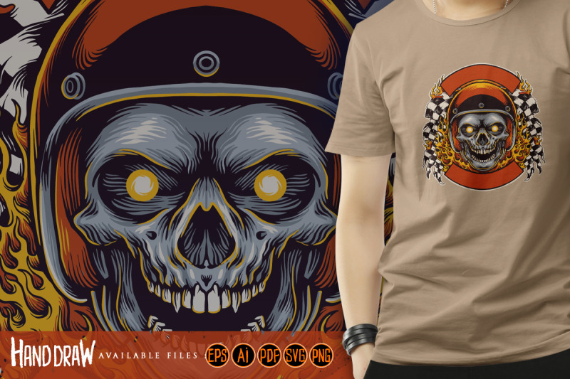 skull-road-race-logo-mascot