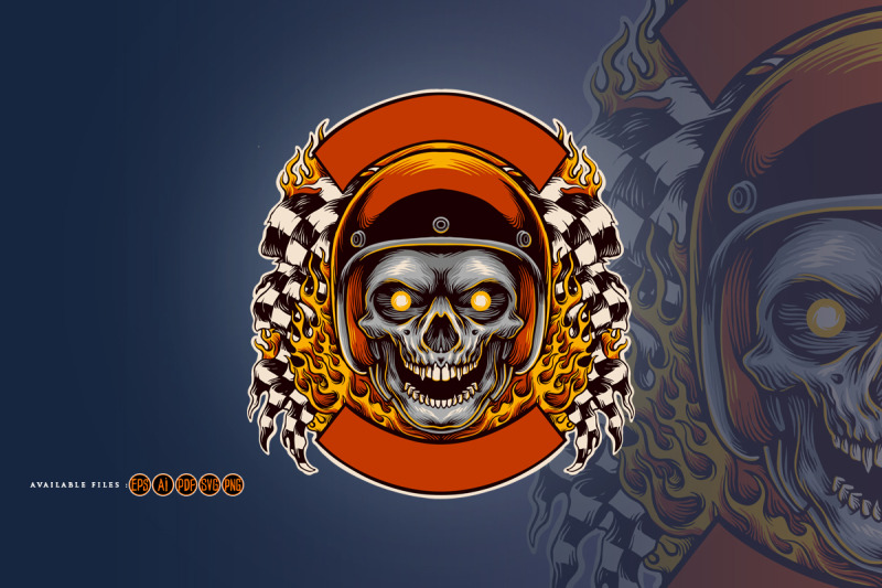 skull-road-race-logo-mascot