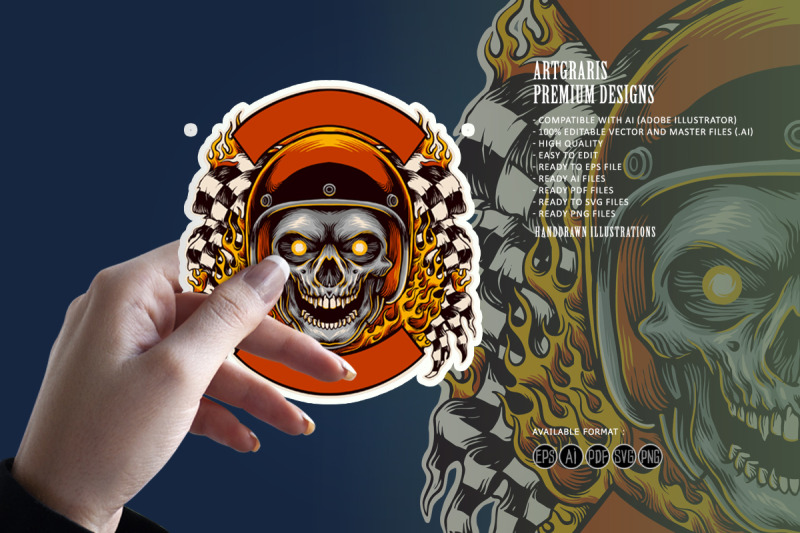 skull-road-race-logo-mascot