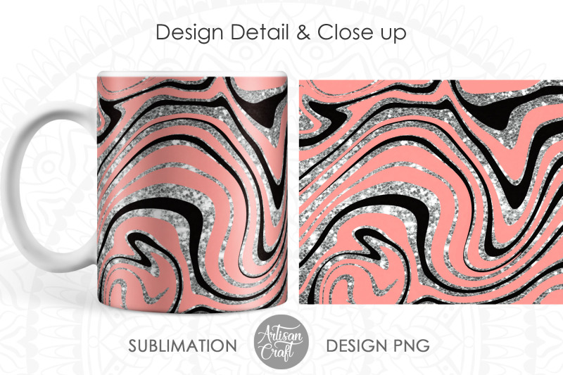 sublimation-mug-designs-with-beige-and-black-fluid-art