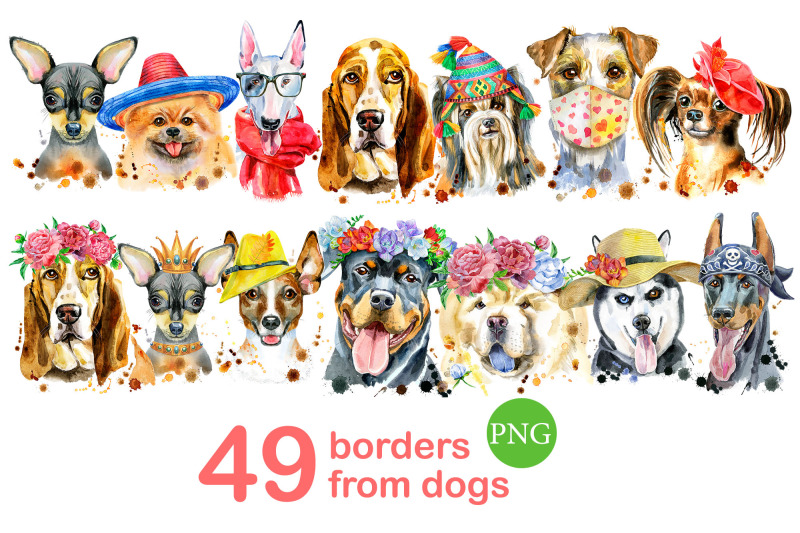 watercolor-borders-from-dogs