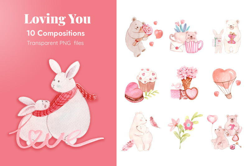 loving-you-amp-cute-animals-in-love-illustration