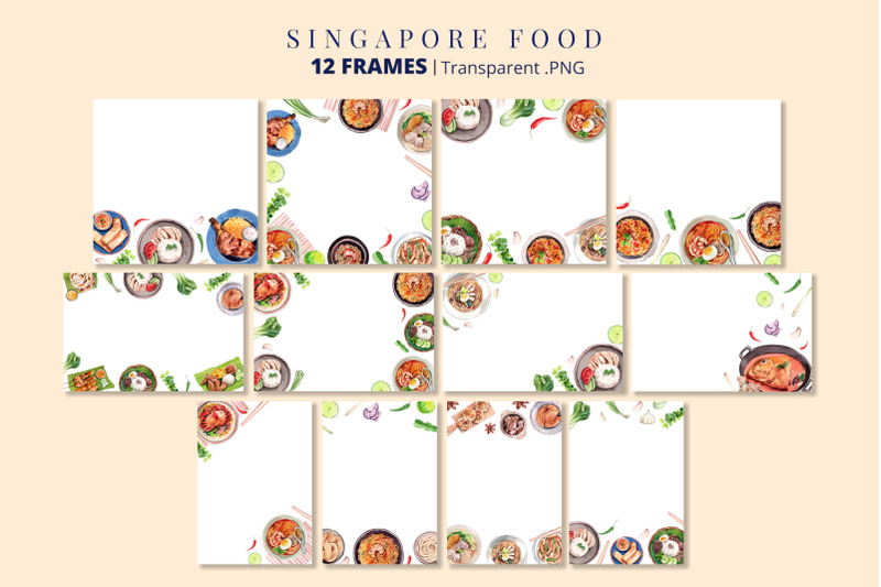 singapore-food-watercolor-illustration