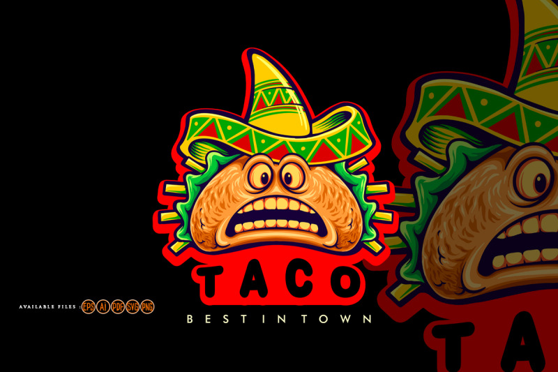 funny-tacos-mexican-logo-mascot-illustrations