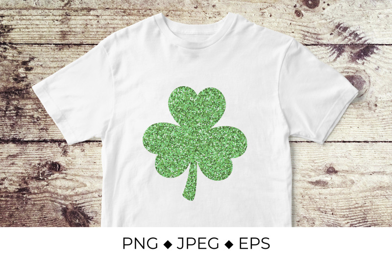 patricks-day-shamrock-nbsp-leaf-made-of-green-glitter