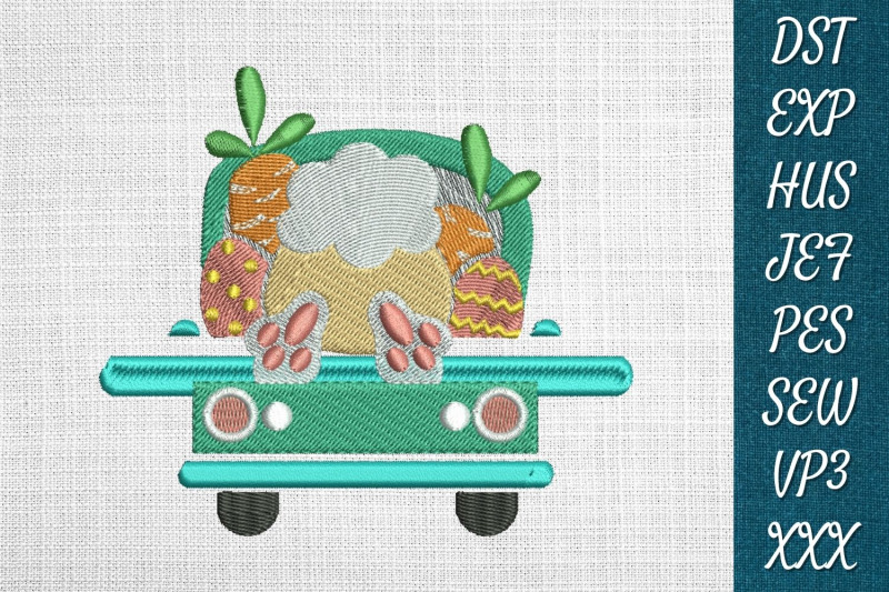 easter-truck-embroidery-designs