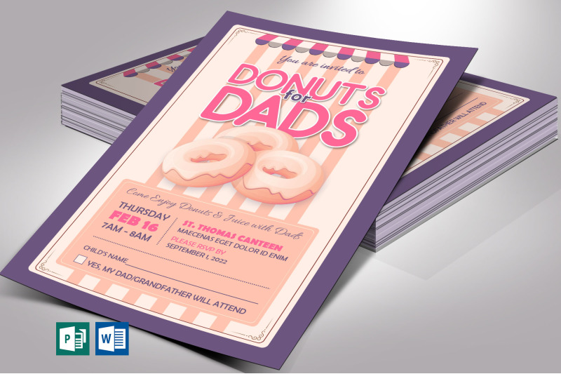 donuts-dads-invitation-word