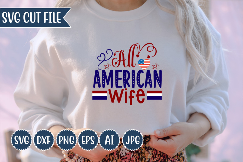 all-american-wife-svg-design