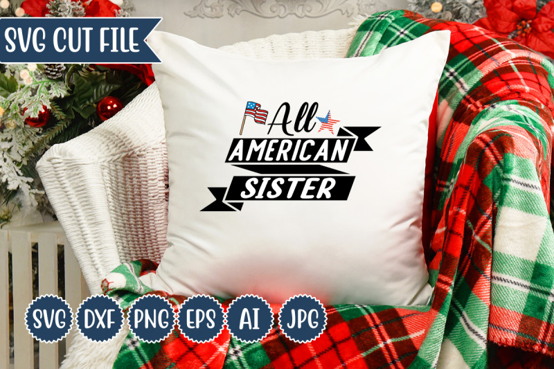 all-american-sister-svg-design