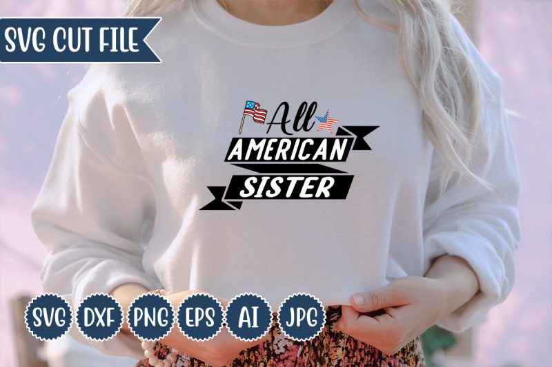 all-american-sister-svg-design