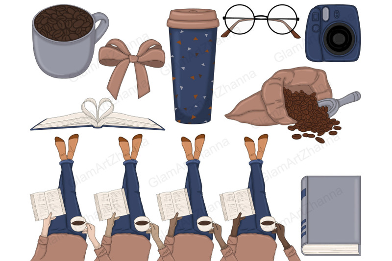 books-and-coffee-clipart-reading-illustrations