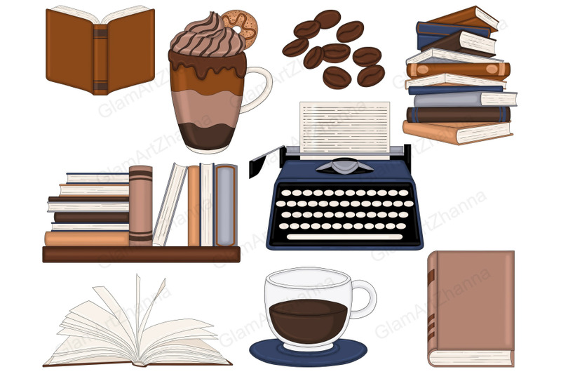 books-and-coffee-clipart-reading-illustrations