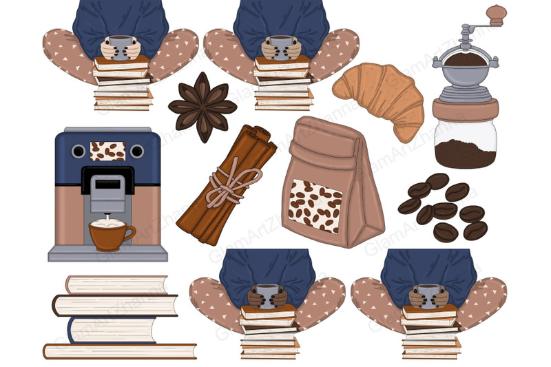 books-and-coffee-clipart-reading-illustrations