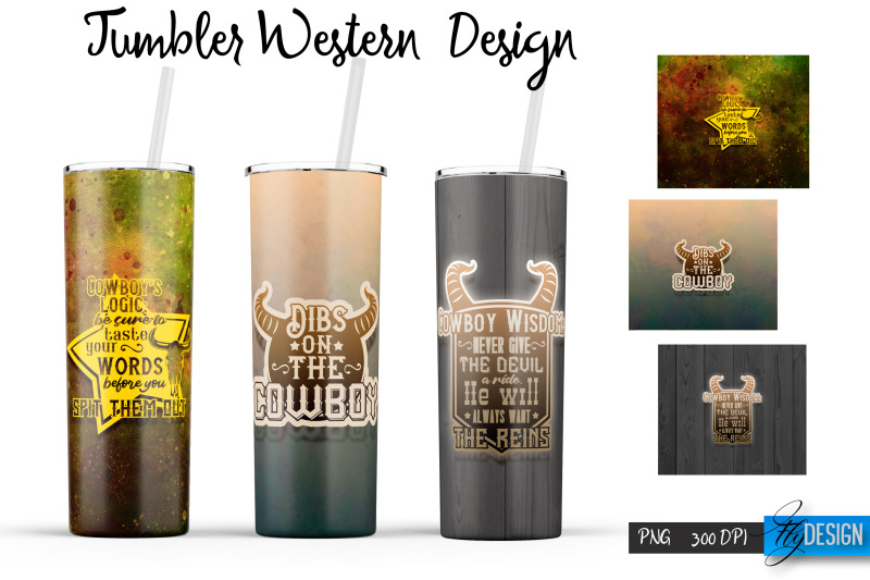 western-tumbler-bundle-cowboy-tumbler-wrap-cowgirl-quotes