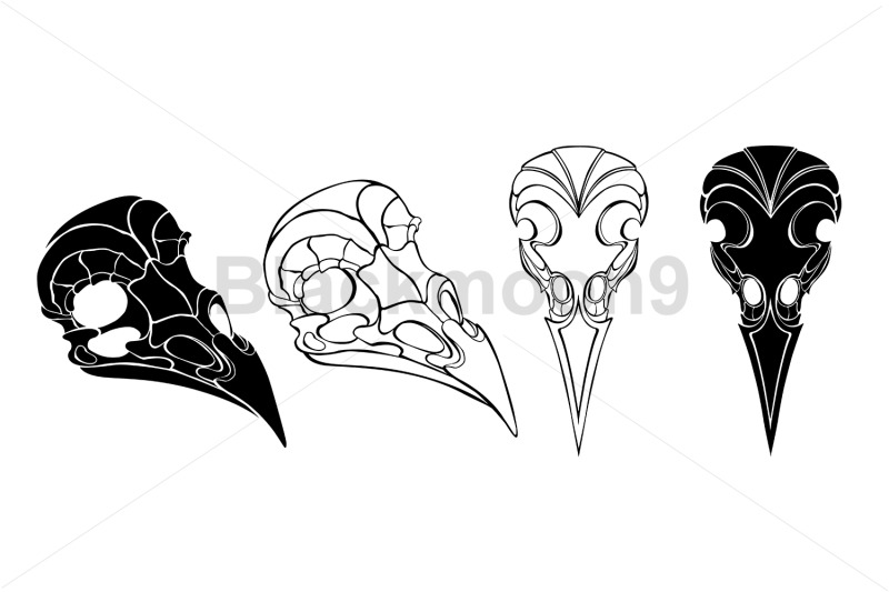 silhouette-bird-skulls