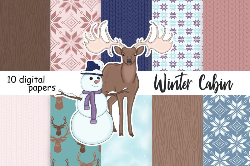 winter-cabin-pattern