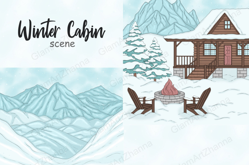 winter-cabin-scene