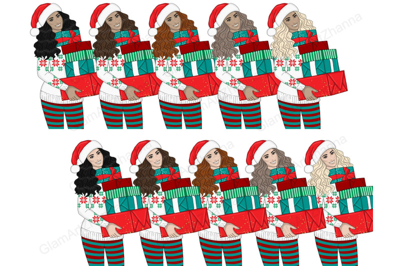 christmas-girls-clipart