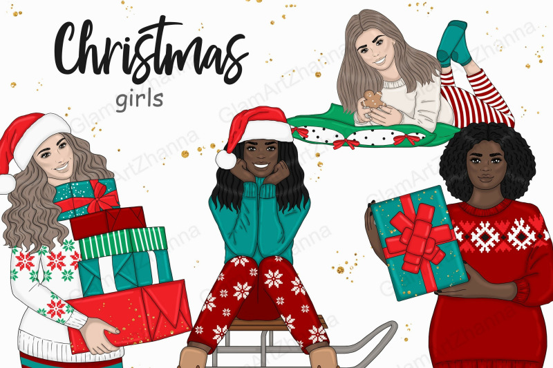 christmas-girls-clipart