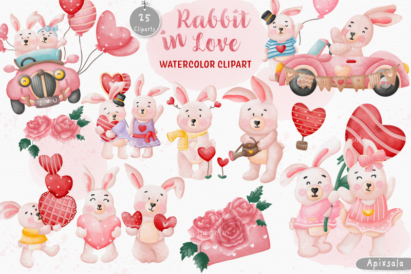 rabbit-in-love-bundle-watercolor-clipart