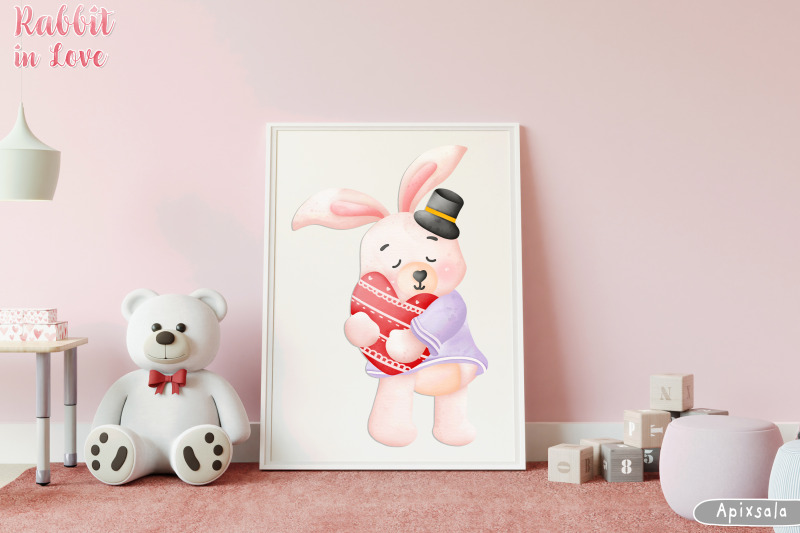 rabbit-in-love-bundle-watercolor-clipart