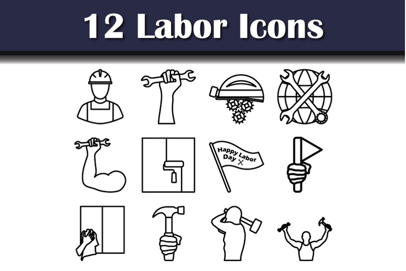 labor-icon-set