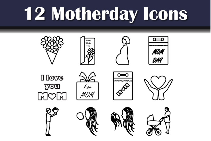 motherday-icon-set