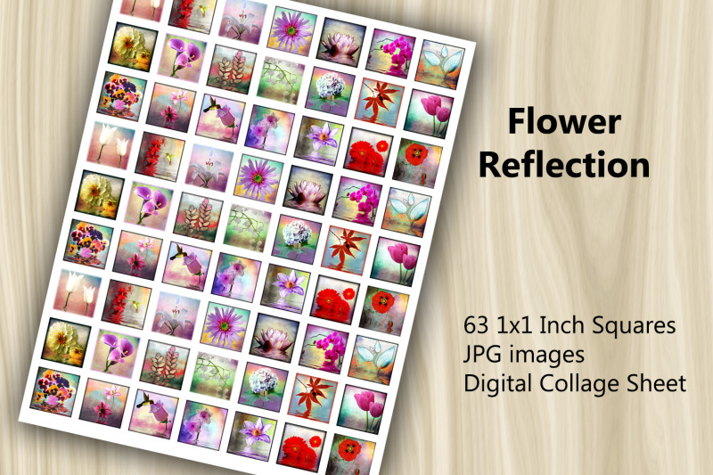 digital-collage-sheet-flower-reflection