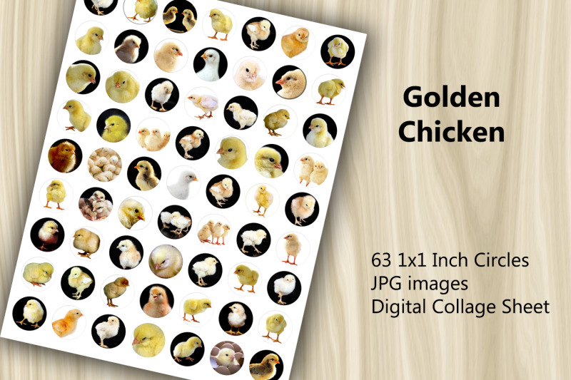 digital-collage-sheet-golden-chicken