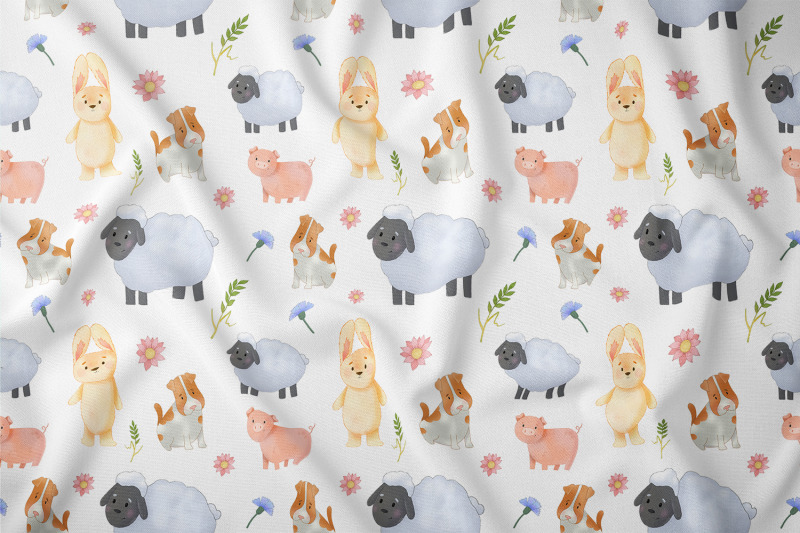 cute-farm-collection-of-seamless-patterns