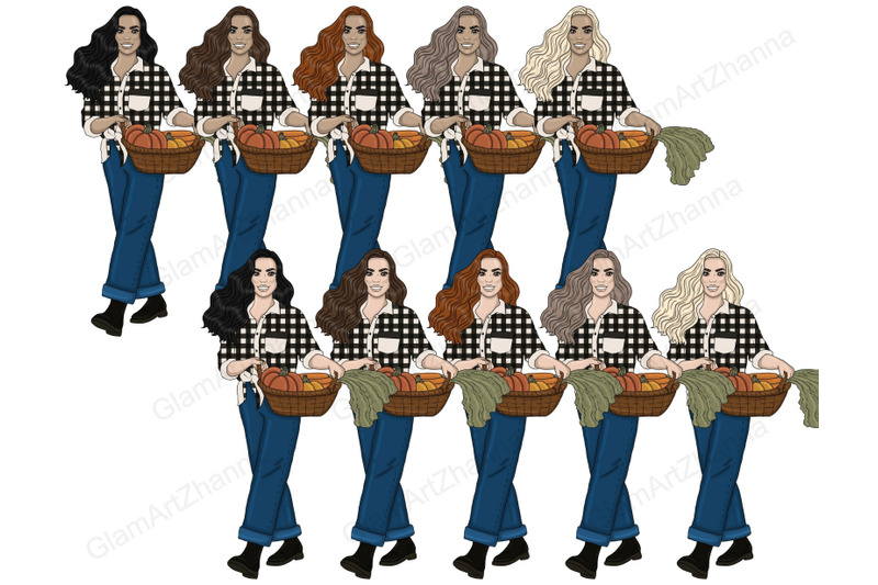 harvest-girls-clipart