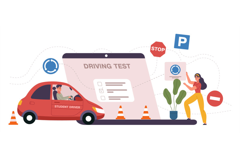 people-learning-at-driving-school-driving-exam-and-practice-concept