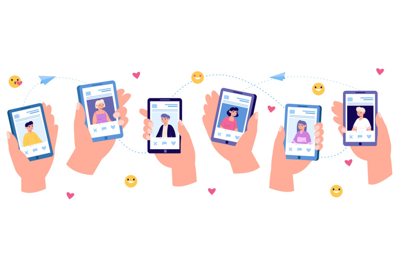 oline-romance-date-app-on-smartphone-screen-vector-illustration-set-h