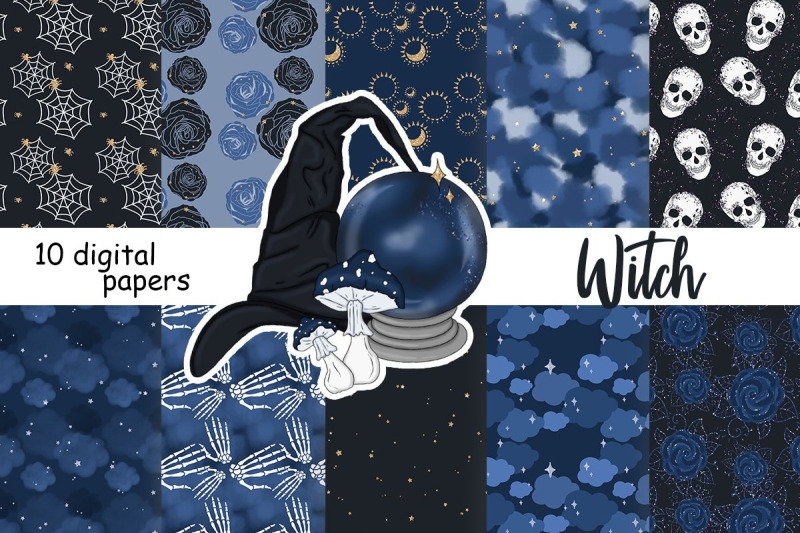 witch-blue-pattern