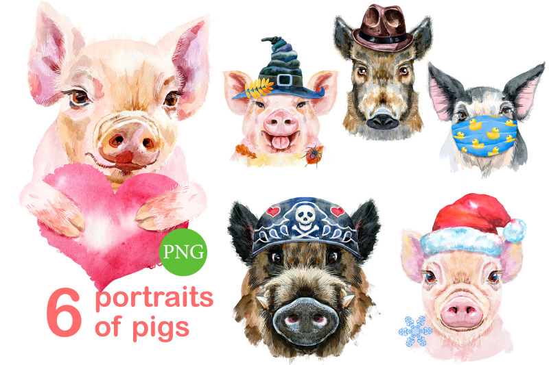 cute-watercolor-pigs-part-6