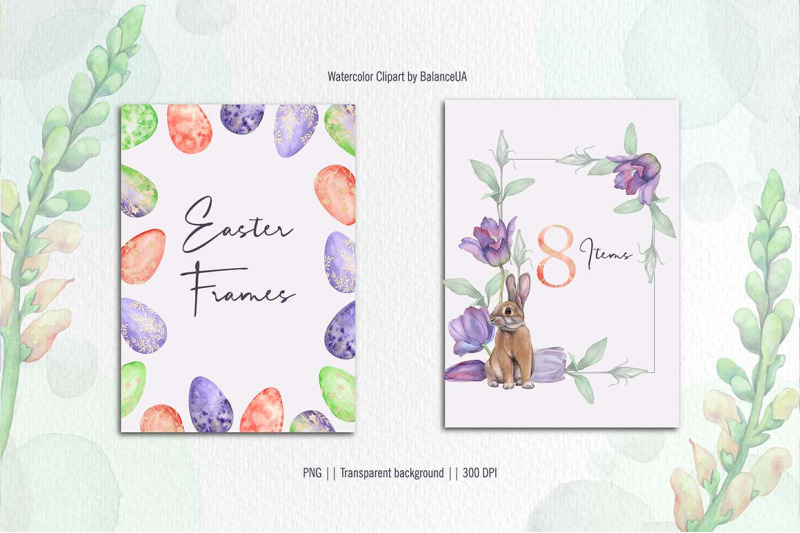 easter-frame-watercolor-clipart-spring-clipart-easter-decor-png