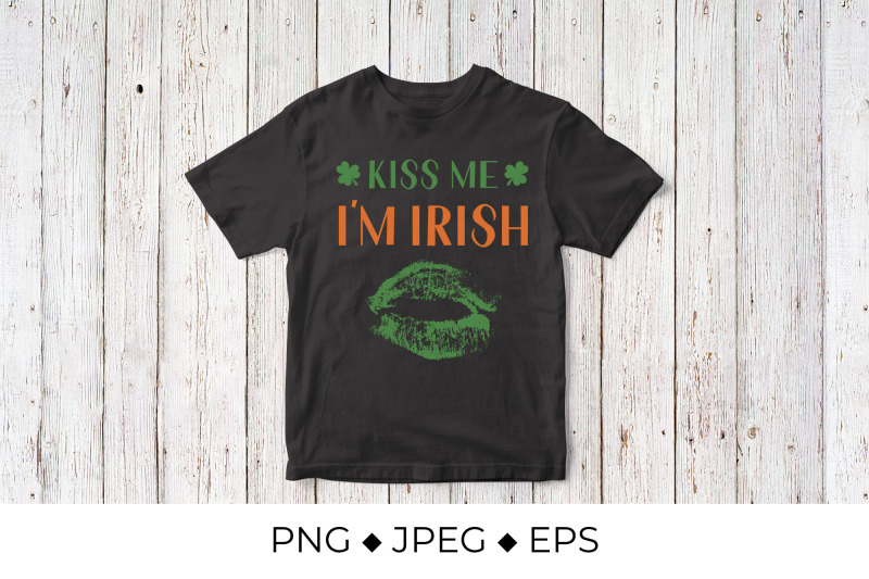 kiss-me-im-irish-calligraphy-hand-lettering-on-with-green-lips-print