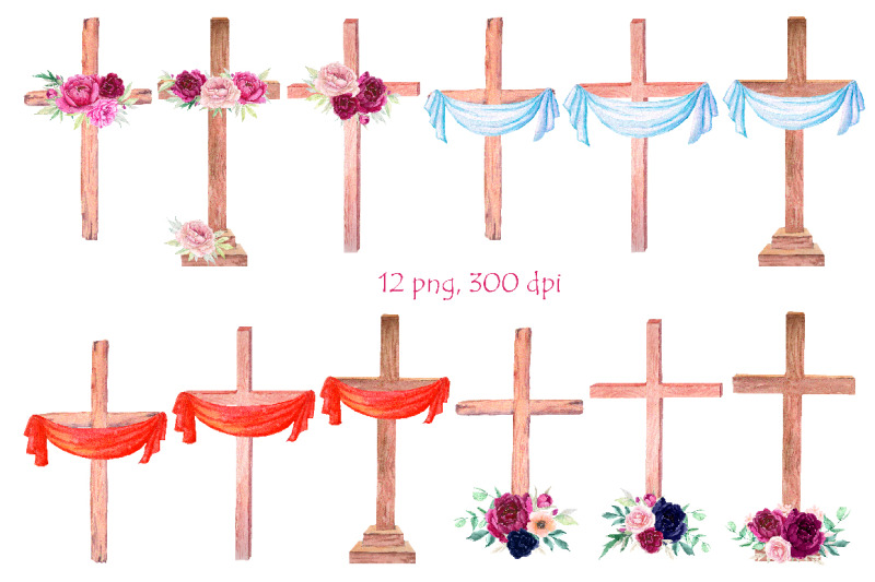 floral-cross-watercolor-clipart-baptism-clip-art-religious-easter